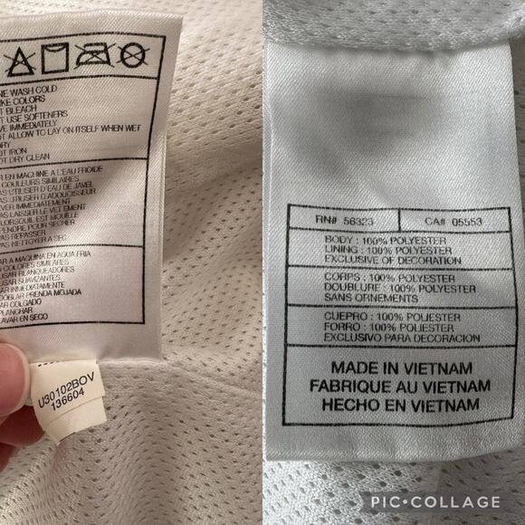 VTG Nike Air Revolution short sleeve zip long jacket white red blue XL - Picture 12 of 16